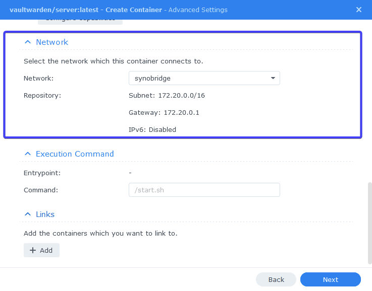 Vaultwarden (Bitwarden) in Docker on a Synology NAS